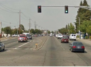 Street view north of Orange Grove